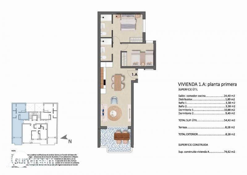 g_41920-13-26 Apartamento de 2 dormitorios a la venta a unos pasos de la playa en Torre de la Horadada.