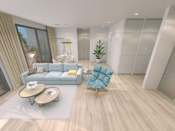 Ático moderno de 2 dormitorios con solarium privado a la venta en el centro de Torrevieja(Alicante)
