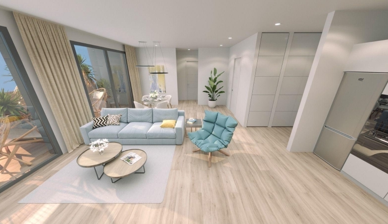 Ático moderno de 2 dormitorios con solarium privado a la venta en el centro de Torrevieja(Alicante)
