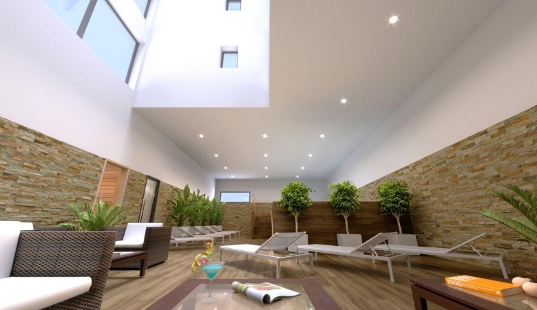 Ático moderno de 2 dormitorios con solarium privado a la venta en el centro de Torrevieja(Alicante)