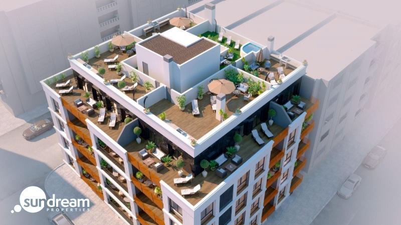 Ático moderno de 2 dormitorios con solarium privado a la venta en el centro de Torrevieja(Alicante)