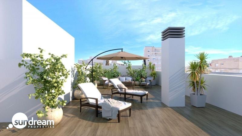 g_41938-10-35 Ático moderno de 2 dormitorios con solarium privado a la venta en el centro de Torrevieja(Alicante)