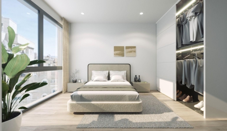Ático moderno de 2 dormitorios con solarium privado a la venta en el centro de Torrevieja(Alicante)