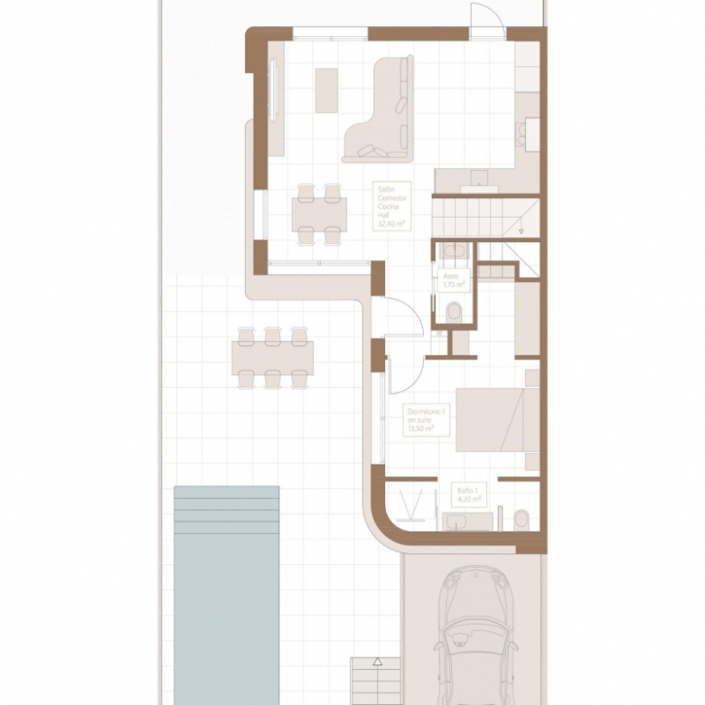 Villa adosada de nueva construcción con 3 dormitorios a la venta en Daya Nueva