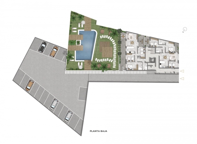 Ático en venta obra nueva con piscina en Guardamar