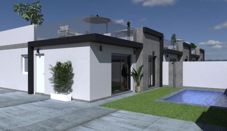 Villa de lujo de una sola planta con 3 dormitorios y piscina privada en Balsicas, Murcia