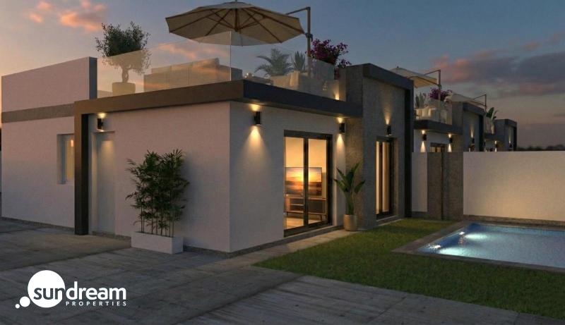 g_42124-9-7 Villa de lujo de una sola planta con 3 dormitorios y piscina privada en Balsicas, Murcia