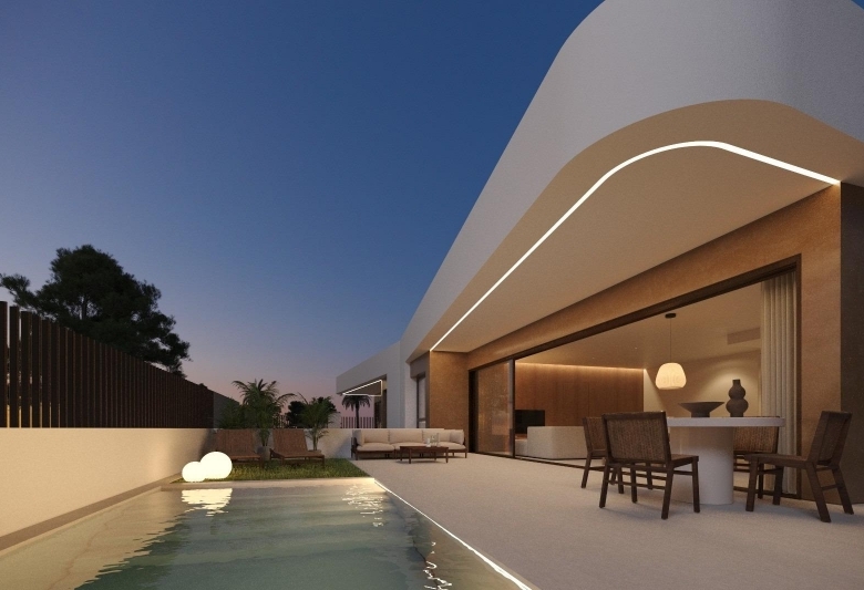 Villa en venta obra nueva con piscina en Dolores