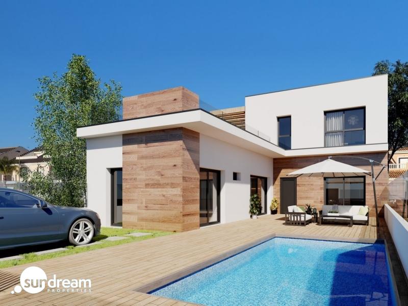 Chalet en venta obra nuevac on piscina en San Javier