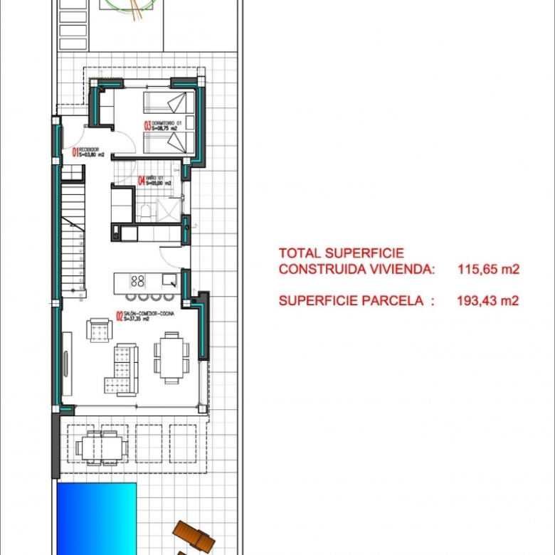 Villa de 3 dormitorios con piscina privada a la venta en Torrevieja