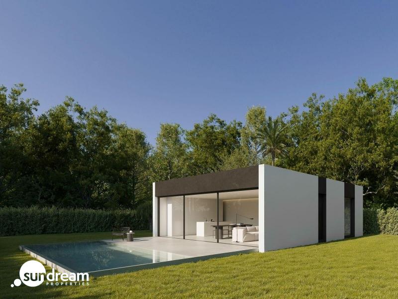 Villa moderna de nueva construcción en una sola planta con 3 dormitorios y piscina privada en Benidorm
