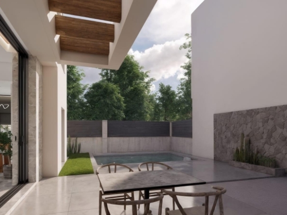 Villa independiente de nueva construcción con 4 dormitorios y piscina privada en Los Montesinos(Alicante)