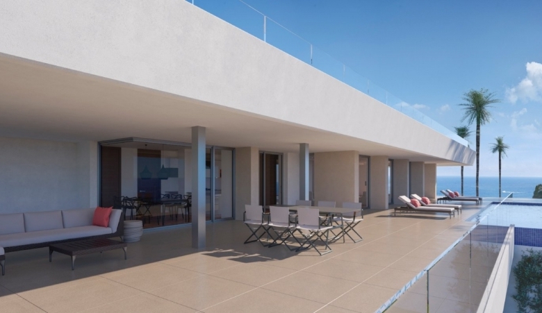 Villa de lujo con 6 dormitorios, piscina infinity y fantásticas vistas al mar en Benitachell(Alicante)