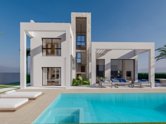 Magnifica villa con 3 dormitorios, piscina privada y vistas al mar en Finestrat
