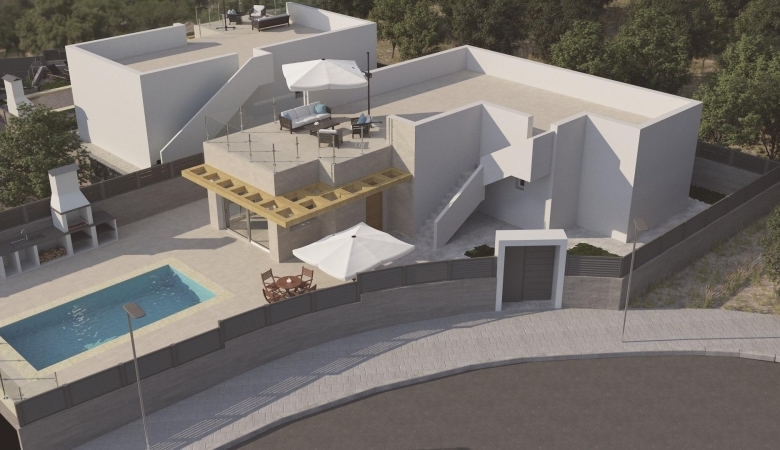 VILLA INDEPENDIENTE DE 3 DORM. DE NUEVA CONSTRUCCIÓN EN POLOP.