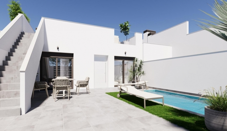 Villa pareada de nueva construcción con 2 dormitorios y piscina privada en Torre Pacheco