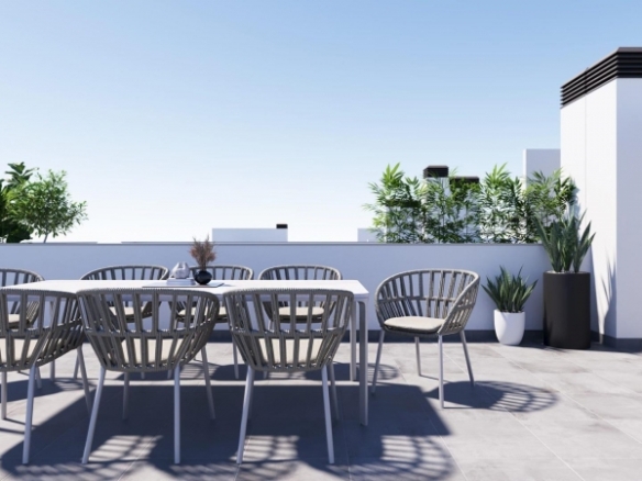 Villa pareada de nueva construcción con 2 dormitorios y  piscina privada en Torre Pacheco
