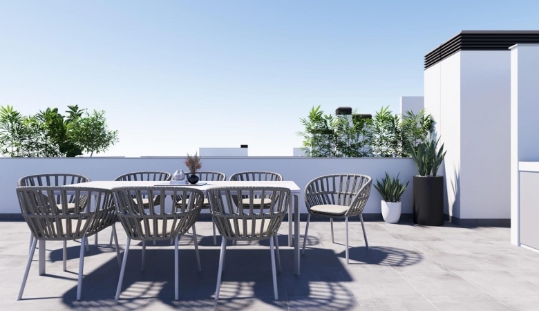 Villa pareada de nueva construcción con 2 dormitorios y  piscina privada en Torre Pacheco