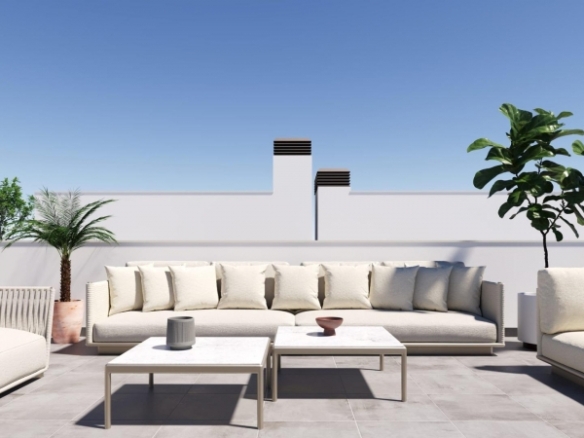 Villa pareada de nueva construcción con 2 dormitorios y  piscina privada en Torre Pacheco
