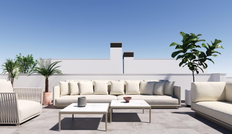 Villa pareada de nueva construcción con 2 dormitorios y  piscina privada en Torre Pacheco