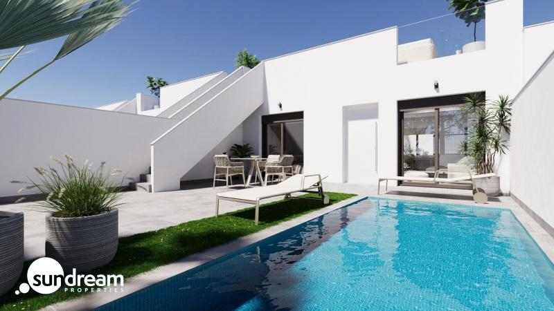 Villa pareada de nueva construcción con 2 dormitorios y  piscina privada en Torre Pacheco