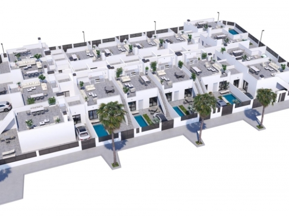 Villa pareada de nueva construcción con 2 dormitorios y  piscina privada en Torre Pacheco