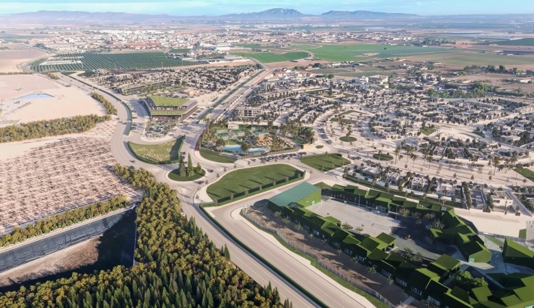 Villa pareada de nueva construcción con 2 dormitorios y  piscina privada en Torre Pacheco