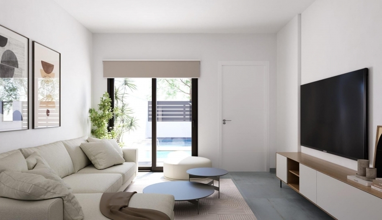 Villa pareada de nueva construcción con 2 dormitorios y  piscina privada en Torre Pacheco
