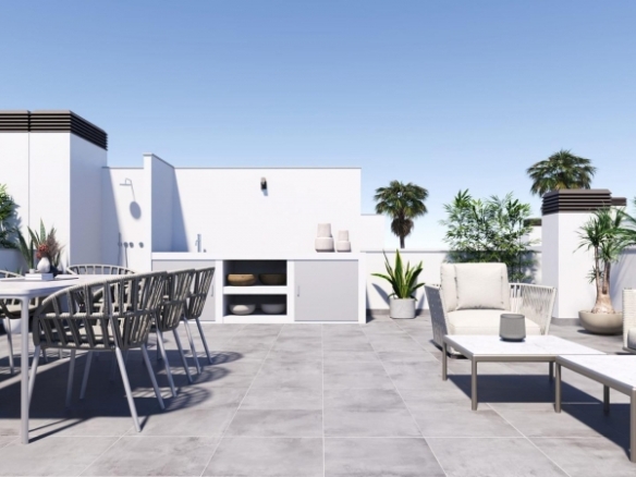 Villa pareada de nueva construcción con 2 dormitorios y  piscina privada en Torre Pacheco