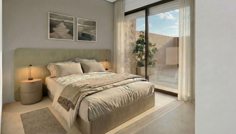 Villa de nueva construcción semiindependiente con 2 dormitorios y piscina privada en Torre Pacheco