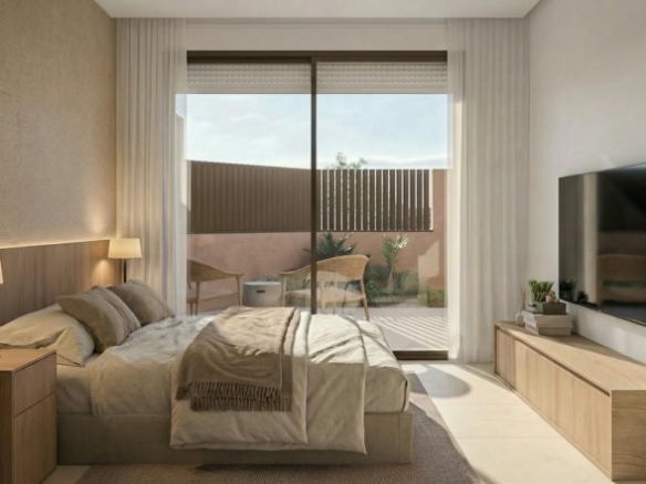 Villa de nueva construcción semiindependiente con 2 dormitorios y piscina privada en Torre Pacheco