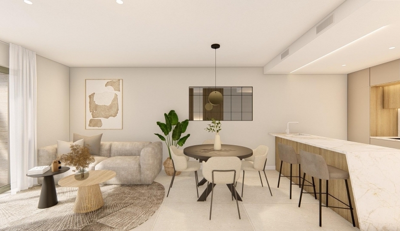 Apartamento de nueva construcción con 2 dormitorios en La Serena Golf a 300m. de la playa.