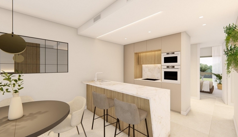 Apartamento de nueva construcción con 2 dormitorios en La Serena Golf a 300m. de la playa.