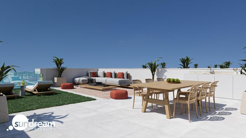 Villa de una sola planta de 3 dormitorios con piscina privada y solárium en El Jimenado, Murcia