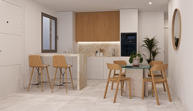 Villa de una sola planta de 3 dormitorios con piscina privada y solárium en El Jimenado, Murcia
