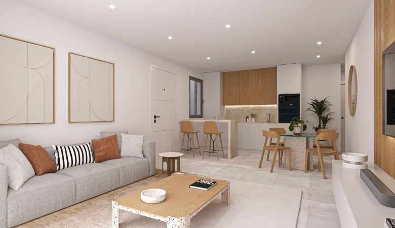 Villa de una sola planta de 3 dormitorios con piscina privada y solárium en El Jimenado, Murcia