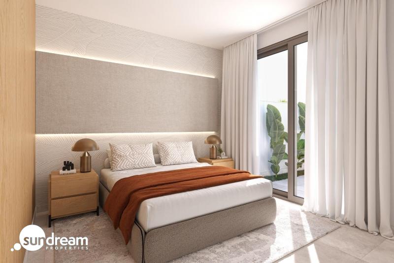 Villa de una sola planta de 3 dormitorios con piscina privada y solárium en El Jimenado, Murcia