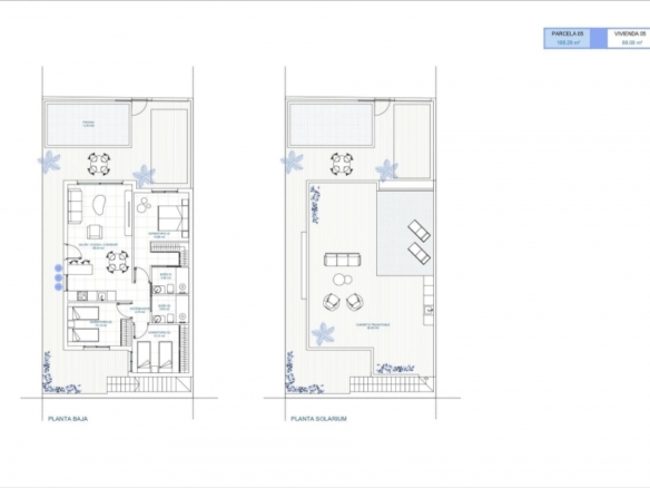 Villa de una sola planta de 3 dormitorios con piscina privada y solárium en El Jimenado, Murcia