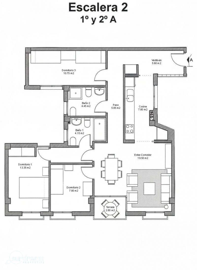 g_43050-15-22 Apartamento moderno de 3 dormitorios a la venta en Avileses(Murcia)