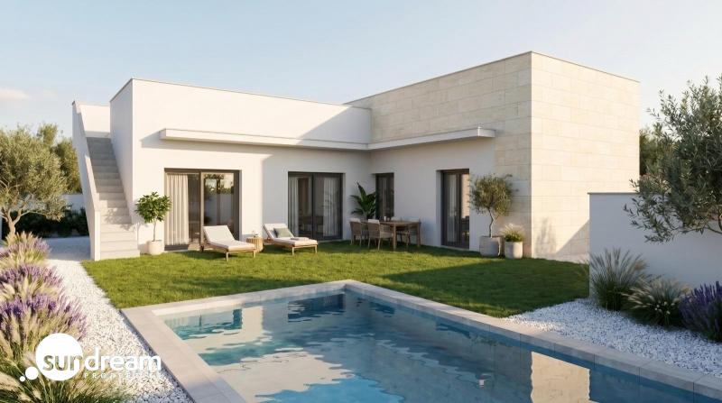 g_43067-39-1 Villa en una planta con 3 dormitorios y piscina privada a la venta en el Country Club de Mazarrón