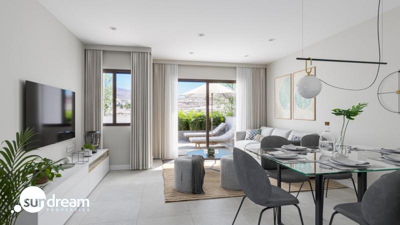 Villa pareada de 3 dormitorios con solarium a solo 950m de la playa en Puerto de Mazarrón