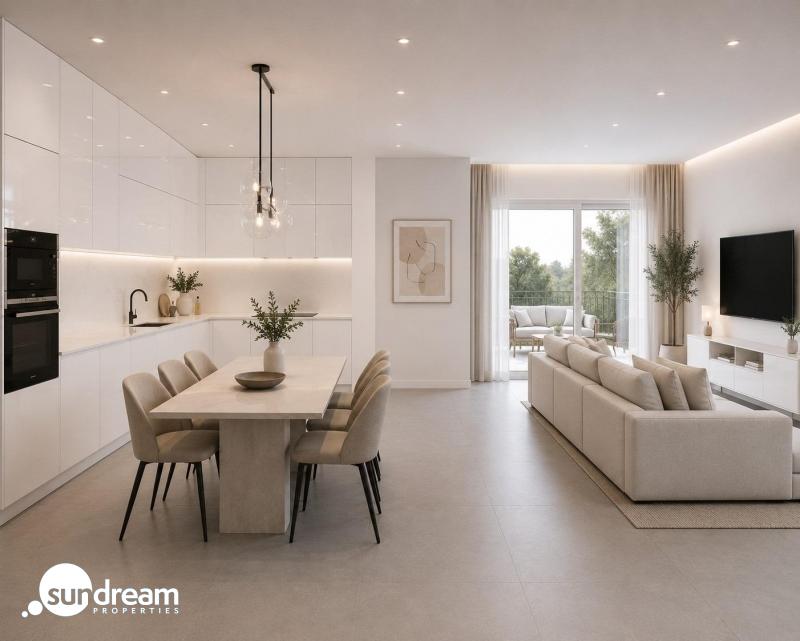 Villa adosada de 3 dormitorios con solarium y piscina privada a la venta en el Country Club de Mazarrón
