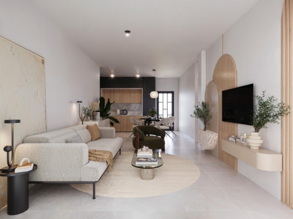 Bungalow de planta baja de 3 dormitorios con jardín privado y trastero en San Miguel de Salinas