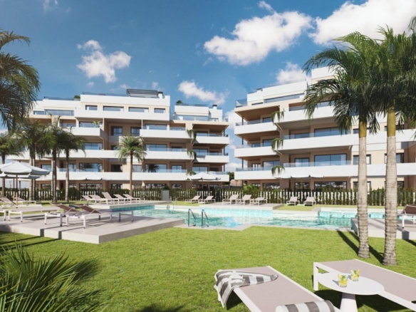 Apartamento de lujo con 2 dormitorios en venta en el Santa Rosalia Lake and Life Resort(Murcia)
