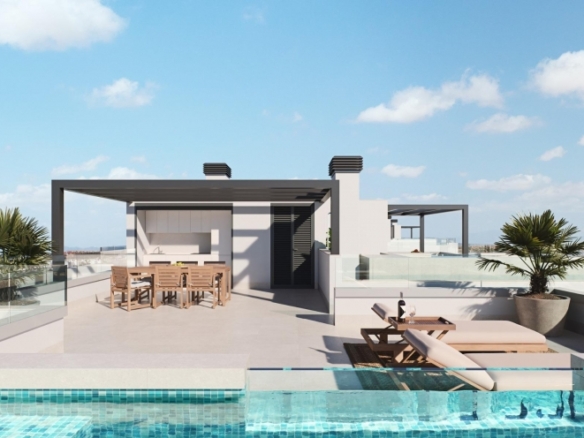 Apartamento de lujo con 2 dormitorios en venta en el Santa Rosalia Lake and Life Resort(Murcia)