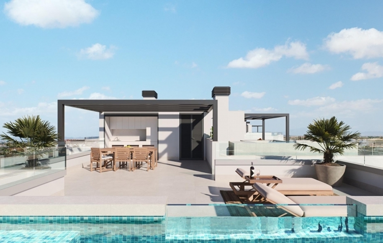 Apartamento de lujo con 2 dormitorios en venta en el Santa Rosalia Lake and Life Resort(Murcia)