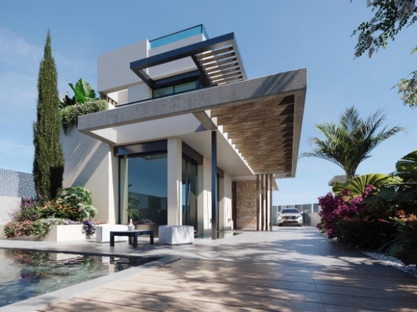 Villa de 3 dormitorios con sótano y piscina privada a la venta en Los Alcázares – Murcia