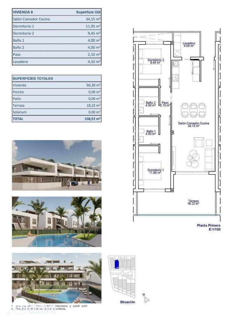 g_43132-12-12 Apartamento moderno de 2 dormitorios a 3km de la playa a la venta en Pilar de la Horadada