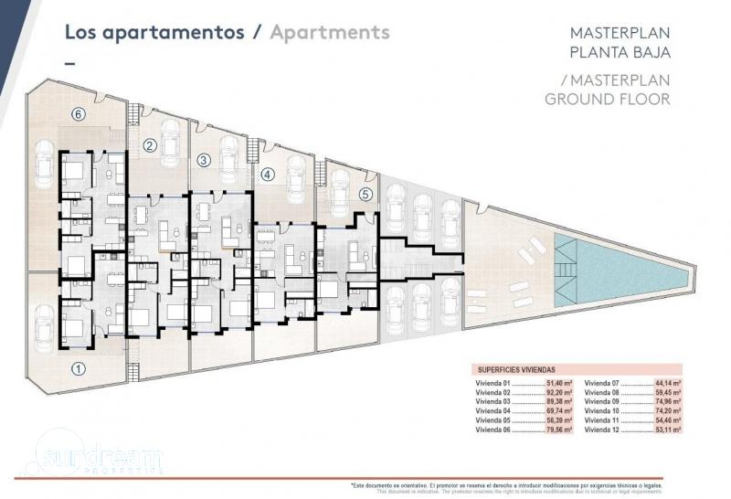 Apartamento de planta baja con 2 dormitorios y amplia terraza en venta(San Pedro del Pinatar)