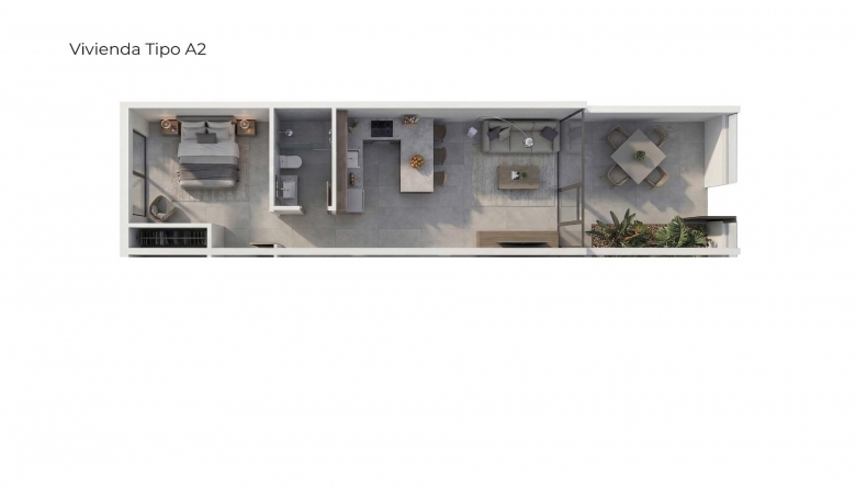 Apartamento turístico de lujo de 1 dormitorio con playa privada en primera línea de Vera Playa-Almería